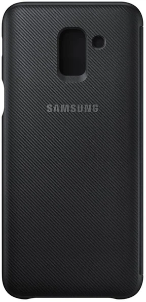 Samsung Galaxy J6 Flip Wallet Cover Kapaklı Cüzdan Kılıf, Siyah EF-WJ600CBEGWW - Resim 4