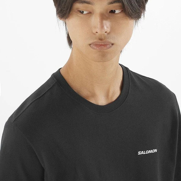 Salomon LC2526200 Logo Tee M Erkek Spor Tişört - 3