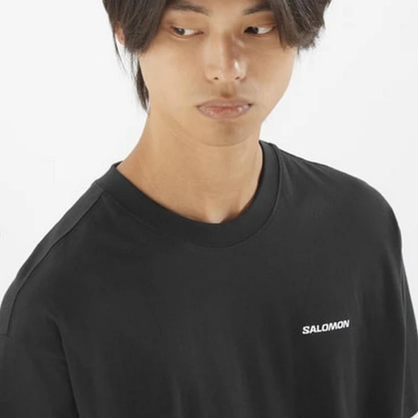 Salomon LC2527200 Logo Rx Tee M Erkek Spor Tişört - 4