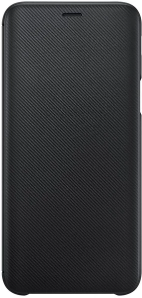 Samsung Galaxy J6 Flip Wallet Cover Kapaklı Cüzdan Kılıf, Siyah EF-WJ600CBEGWW