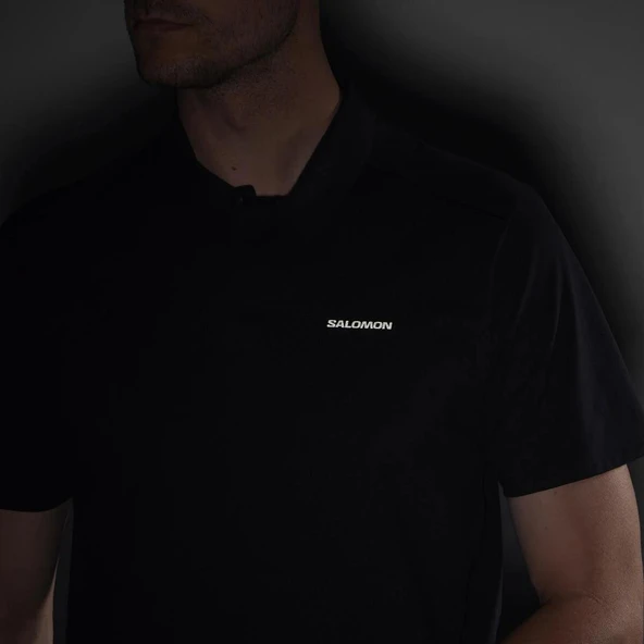 Salomon LC2439400 Trackline Polo M Erkek Polo Tişört - Resim 6