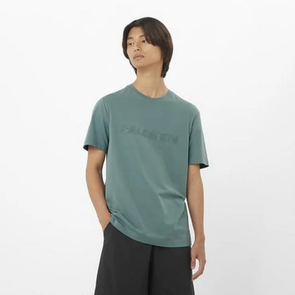 Salomon LC2526700 Big Logo Tee M Erkek Spor Tişört - 2