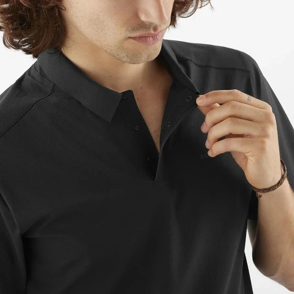 Salomon LC2439400 Trackline Polo M Erkek Polo Tişört - Resim 2