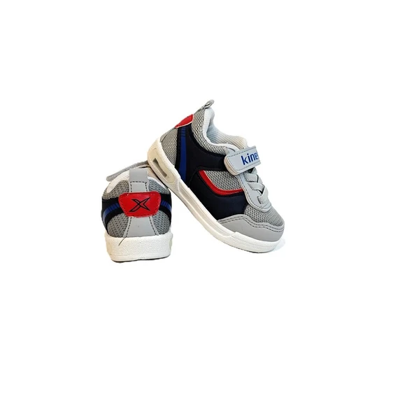 Kinetix Hornet Fx Gri Cırtlı Bebe Erkek Çocuk Spor Ayakkabı - 6