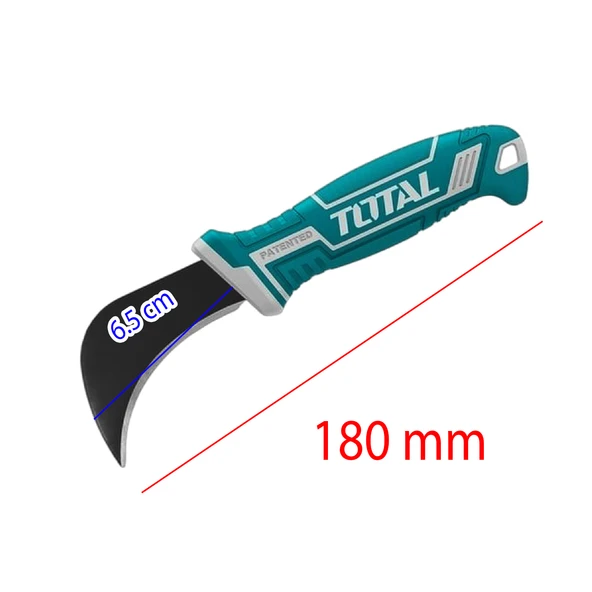 Keskin Aşı Bıçağı Profesyonel Eğri Uçlu Bağ Çakısı 18 cm İzole Saplı Bıçak Kavisli Paslanmaz Çelik - 3
