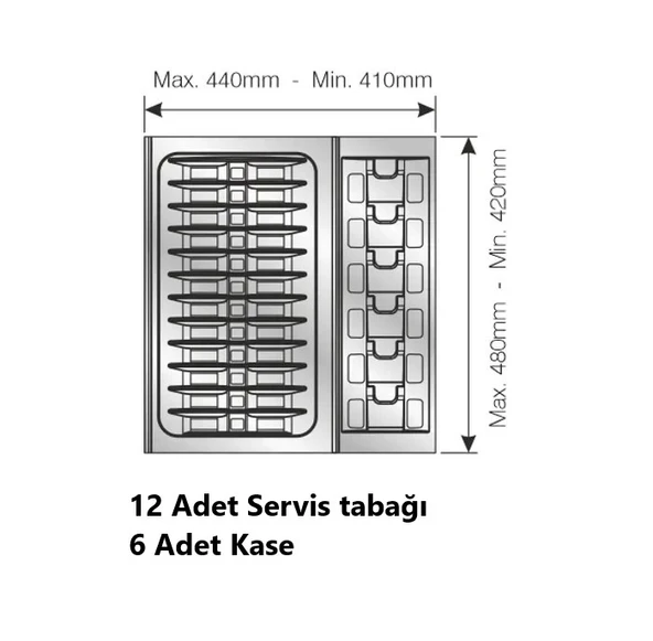 Çekmece Içi Tabaklık Ve Kaselik Düzenleyici (YANDAN 3CM, BOYDAN 6CM KESİLEBİLİR) 44x48 Cm - 2