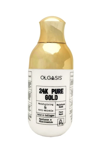 Olgasis 24K Gold Cilt & Makyaj Temizleme Yağı 200Ml + Nemlendirici Maske 100Ml - Vitamin E, Derinlemesine Temizlik & Nem Bakımı - 2