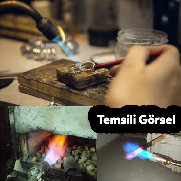 Kaynak Şaloması Pürmüz Başlığı Dragon Mangal Ateş Başlatıcı Tutuşturucu Kamp Gazı 400 ml Kartuş Seti - 3