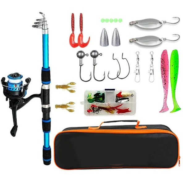 Valkyrie 1.70m Çantalı Tam Takım Balık Olta Seti Kamış Motor Yem Aksesuar Kutusu Dahil - 4