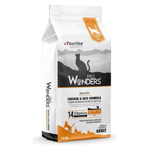 Pro Wonders Tavuklu Yetişkin Premium Kedi Maması 15 kg - 1