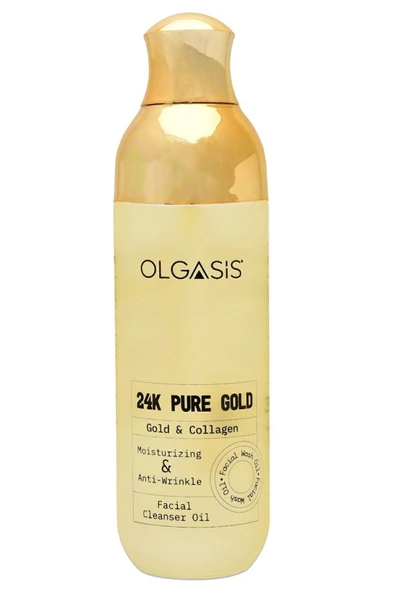 Olgasis 24K Gold Cilt & Makyaj Temizleme Yağı 200Ml + Nemlendirici Maske 100Ml - Vitamin E, Derinlemesine Temizlik & Nem Bakımı - 3