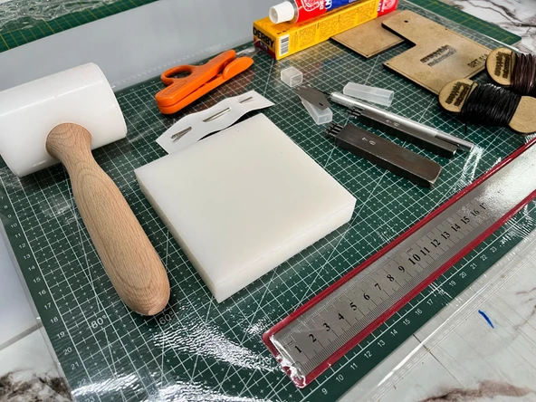 13 Parça Deri Zanaat Hobi Başlangıç Seti 12 - 3