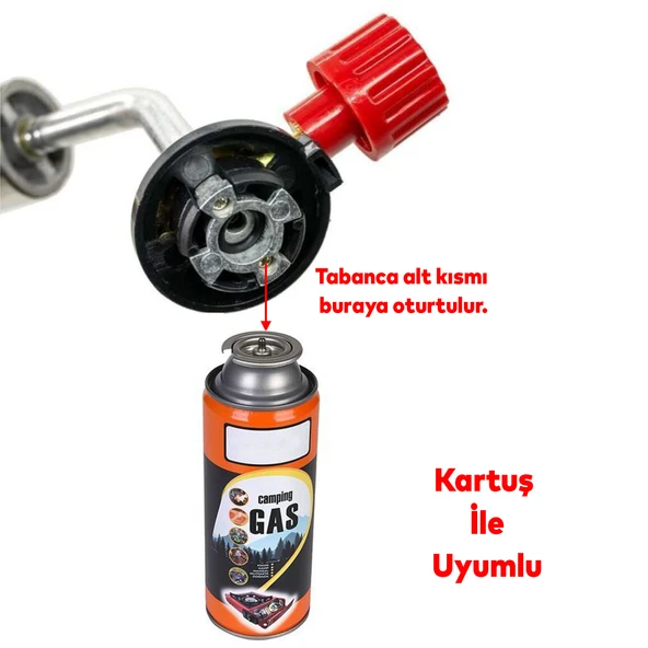 Kaynak Şaloması Pürmüz Başlığı Dragon Mangal Ateş Başlatıcı Tutuşturucu Kamp Gazı 400 ml Kartuş Seti - 5