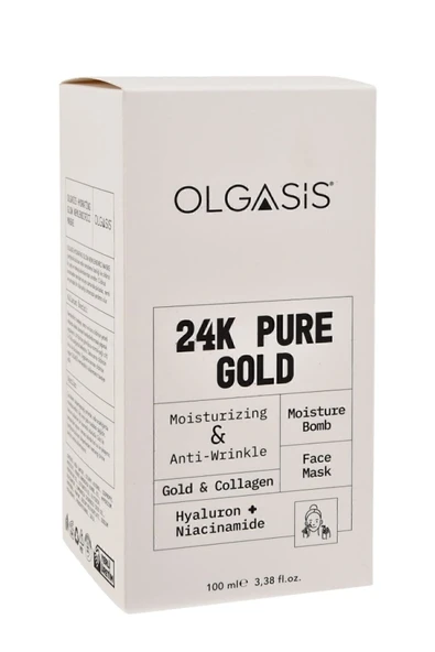 Olgasis 24K Gold Cilt & Makyaj Temizleme Yağı 200Ml + Nemlendirici Maske 100Ml - Vitamin E, Derinlemesine Temizlik & Nem Bakımı - 4