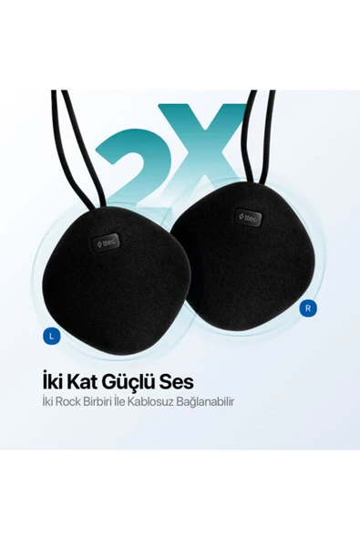 Ttec 2BH10S Rock Ipx7 Dereceli Suya Ve Toza Dayanıklı Taşınabilir Bluetooth 5.0 Kablosuz Hoparlör - 6