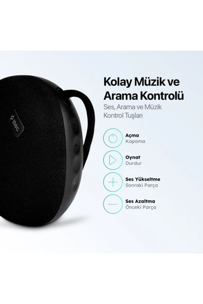 Ttec 2BH10S Rock Ipx7 Dereceli Suya Ve Toza Dayanıklı Taşınabilir Bluetooth 5.0 Kablosuz Hoparlör - 5