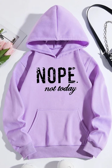 Unisex Nope Baskılı Sweatshirt
