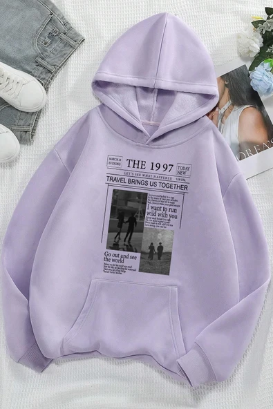 Unisex The 1997 Travel Baskılı Sweatshirt - Resim 3