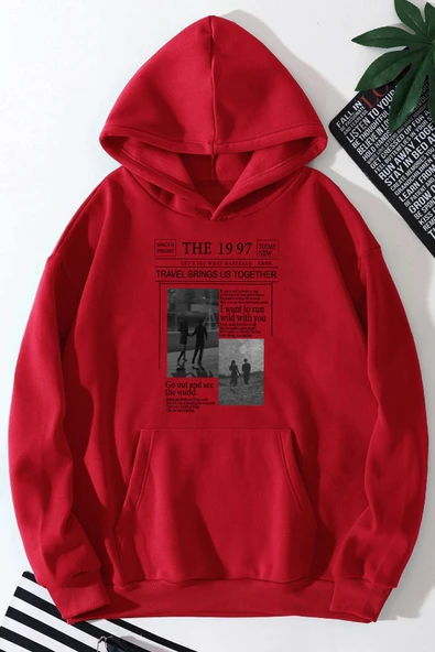 Unisex The 1997 Travel Baskılı Sweatshirt - Resim 9