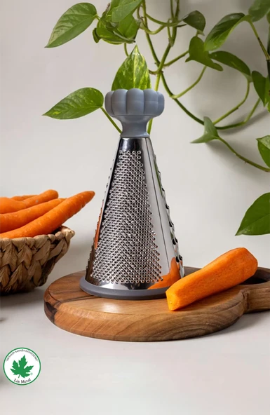 Silikon Tabanlı Lüks Konik RENDE 20 cm PLASTİK TOPUZ Kaydırmaz 3 Bıçaklı - Resim 6