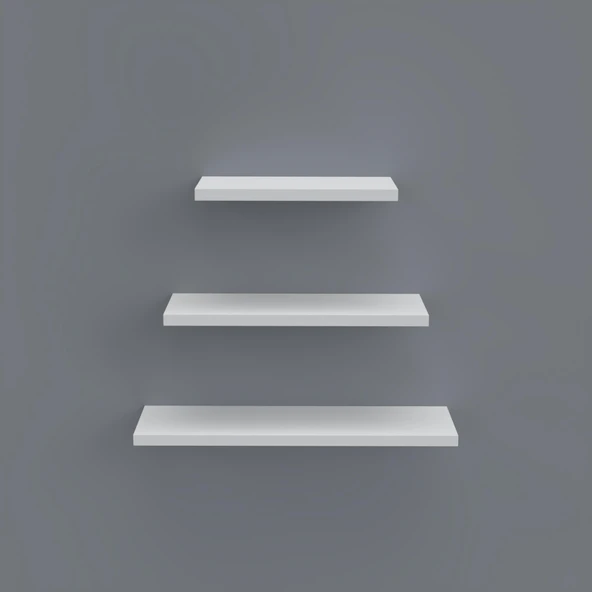 Kenzlife kitaplık hubbu byz 20*30*40*15 3 lü set duvara monte aparatlı duvar rafı - Resim 2