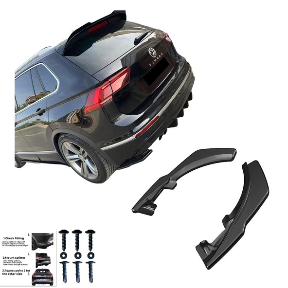 VW Tiguan Mk2 2015-2020 Standart / R-Line Arka Tampon Sağ Sol Flap (2 Parça)