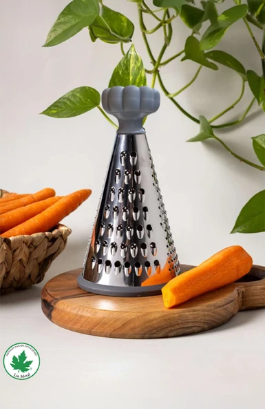 Silikon Tabanlı Lüks Konik RENDE 20 cm PLASTİK TOPUZ Kaydırmaz 3 Bıçaklı - Resim 7