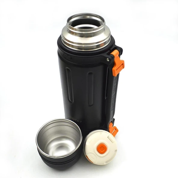 Shotay Çelik Termos Take Trip 1200Ml Siyah - 4