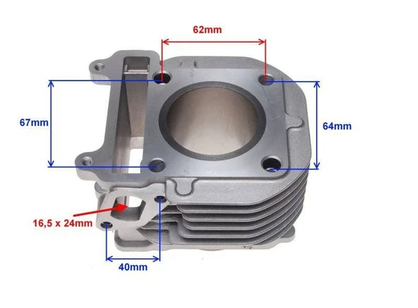 Algaride Motorsiklet Cygnus Yamaha  RS125  Silindir Piston Komple Set 51038 - 3