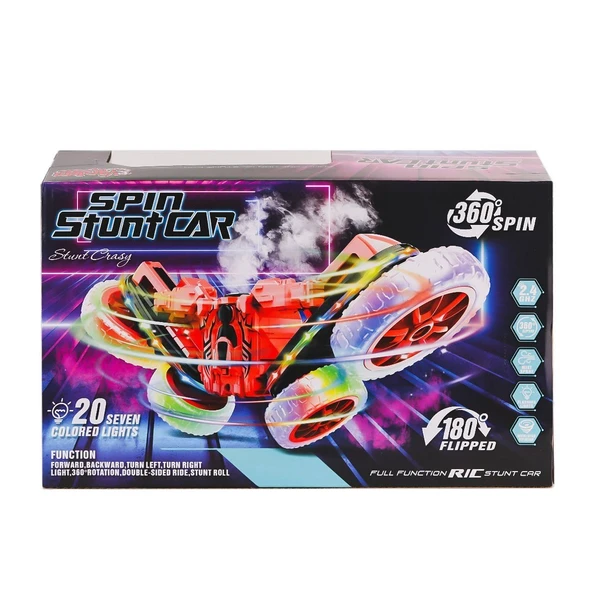 HG-4-45 Kumandalı Işıklı Buharlı Stunt Spin Araba -Vardem Oyuncak - 3