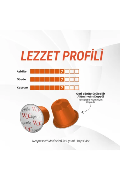 WOC COFFEE WOCapsule Caramel Nespresso Uyumlu Kapsül Kahve 50'li Avantaj Paketi - 2