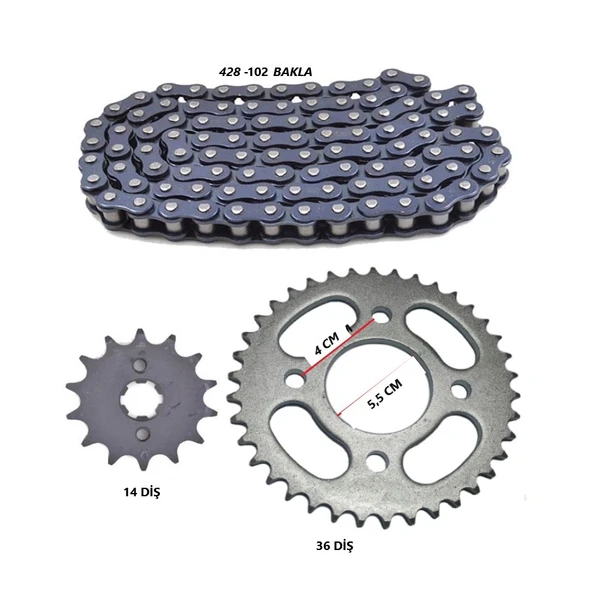 Algaride  Motorsiklet Cup 100 Zincir Yağ Set Balata Buji Bakım Set Mondial Asya Arora Cup 100 Modeller Bakım Seti - 2