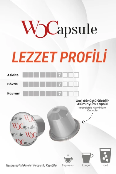 WOC COFFEE Wocapsule Coconut Nespresso Uyumlu Kapsül Kahve 10'lu Kutu - 2