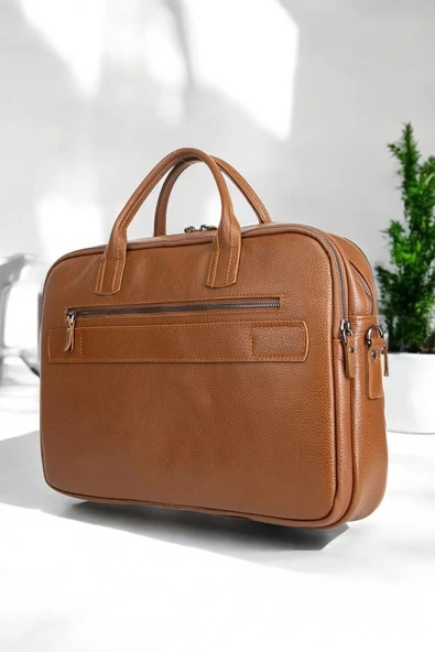 Premium Kalite Hakiki Deri Taba 14 & 15.6 inç Laptop Evrak Çantası - 3