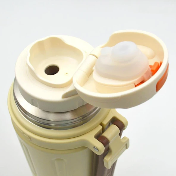 Shotay Çelik Termos Take Trip 1200Ml Krem - 4