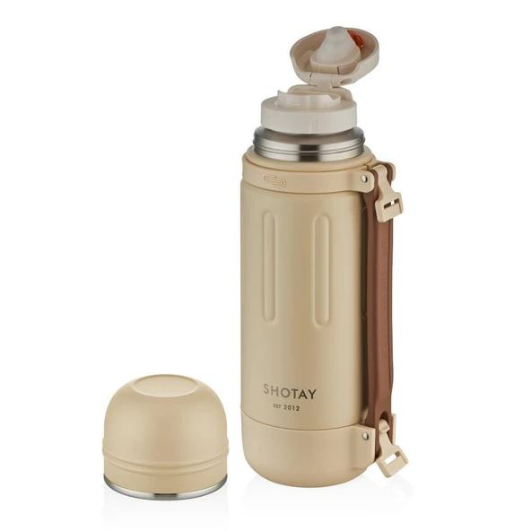 Shotay Çelik Termos Take Trip 1200Ml Krem - 2