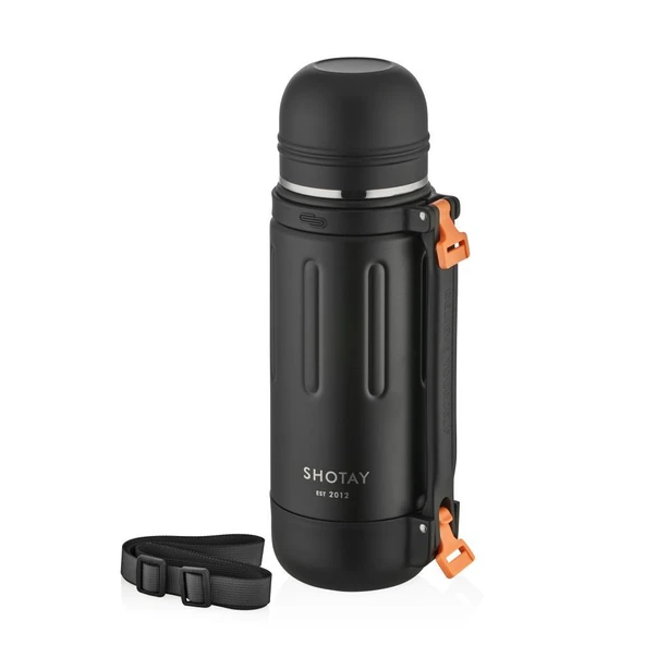 Shotay Çelik Termos Take Trip 1200Ml Siyah