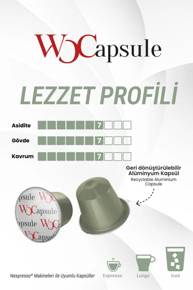 WOC COFFEE Wocapsule Kolajen Nespresso Uyumlu Kapsül Kahve 10'lu Kutu - 2