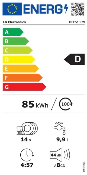 LG DFC513FW 9 Programlı 14 Kişilik Bulaşık Makinesi - 8