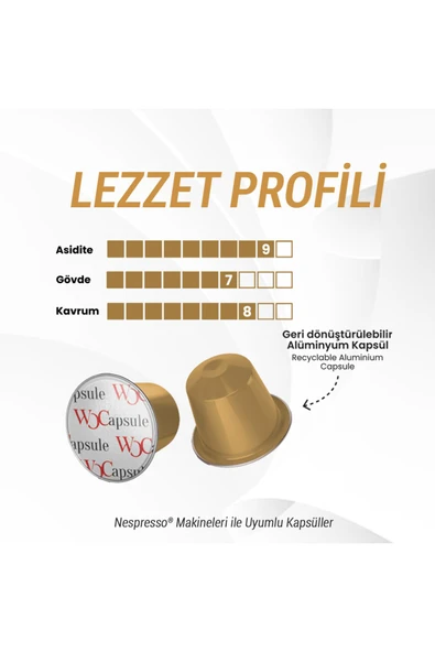 WOC COFFEE WOCapsule Espresso Gold Nespresso Uyumlu Kapsül Kahve 50'li Avantaj Paketi - 2