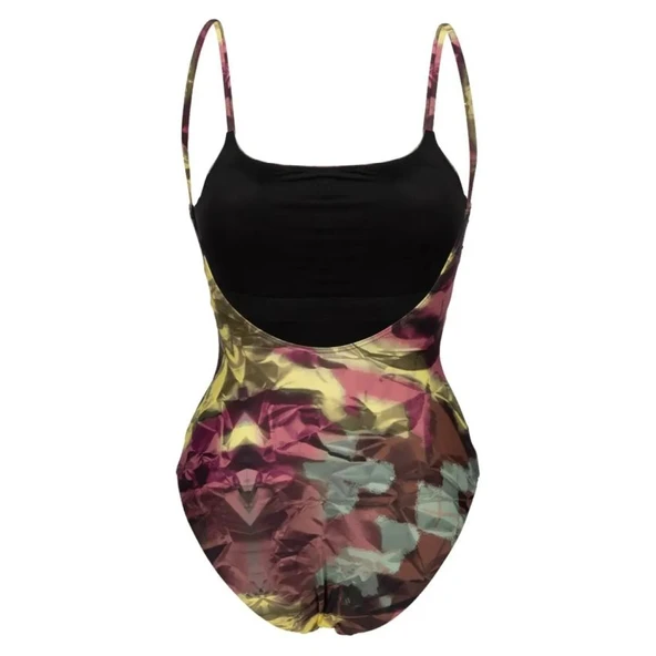 Arena Swimsuit U Back Allover Kadın Kırmızı Yüzücü Mayosu 005950400 - 2