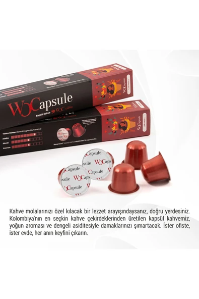 WOC COFFEE WOCapsule Nespresso Uyumlu Kapsül Kahve 60'li Tanışma Paketi - 5
