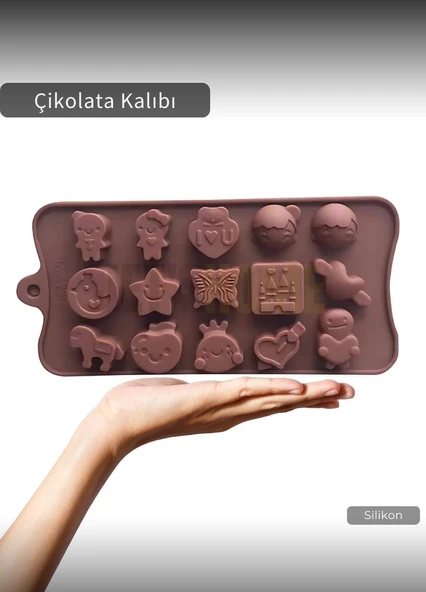 Karışık Cisimler Çikolata Kalıbı BPA FREE Buz Kalıbı Silikon Tatlı Kalıbı Yapışmaz Kalıp - 2