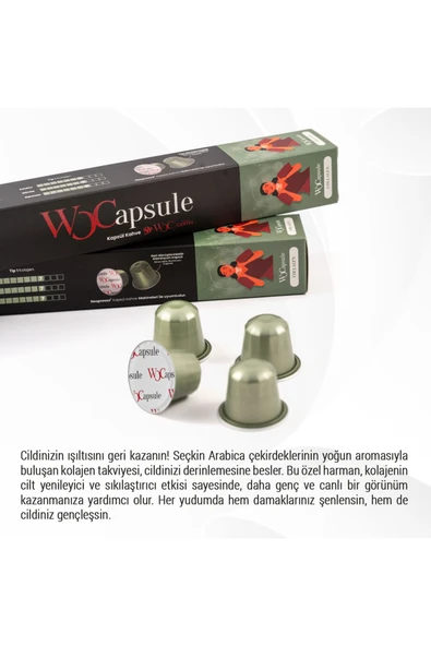 WOC COFFEE WOCapsule Kolajen Nespresso Uyumlu Kapsül Kahve 50'li Avantaj Paketi - 3