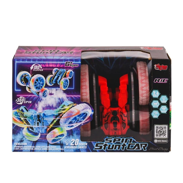 HG-4-45 Kumandalı Işıklı Buharlı Stunt Spin Araba -Vardem Oyuncak - 2
