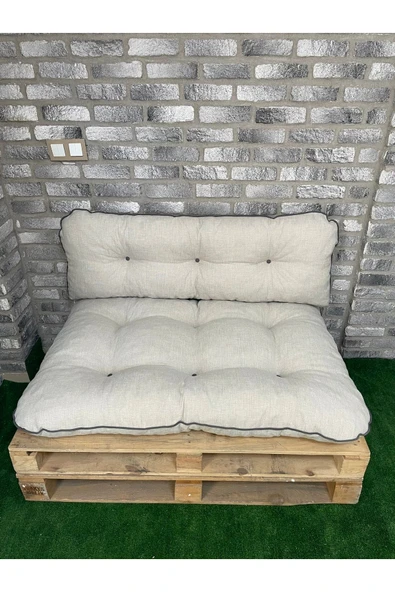 Kalorifer Önü Ve Palet Minderi Ikili Takım Bej 120x80cm