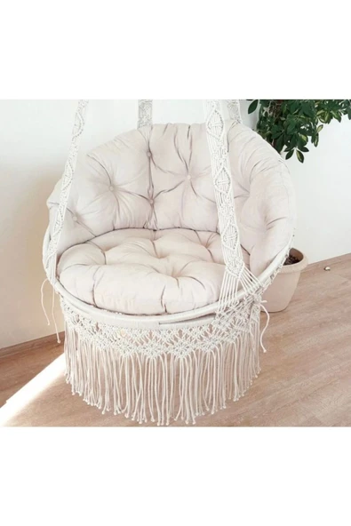 Caviss Home Makrome Salıncak Minderi Bahçe Mobilyaları