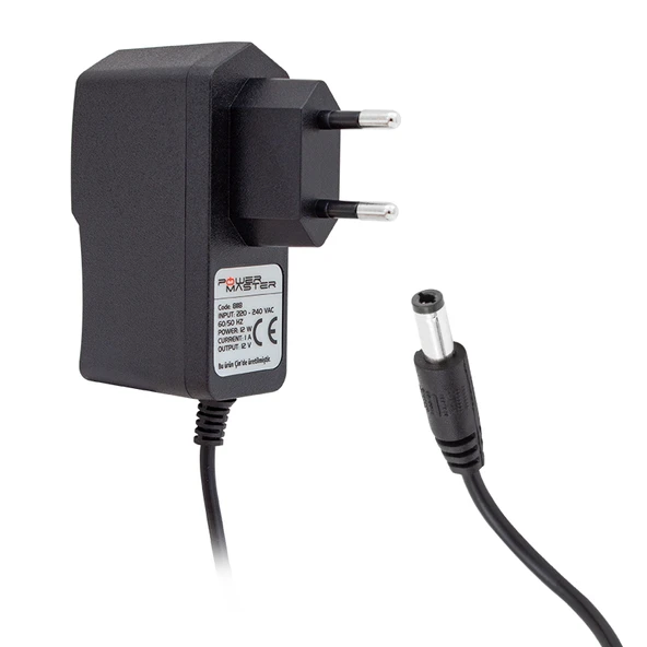 POWERMASTER PM-8118 12 VOLT - 1 AMPER 5.5*2.5 MM UÇLU PLASTİK KASA PRİZ TİPİ ADAPTÖR - 2