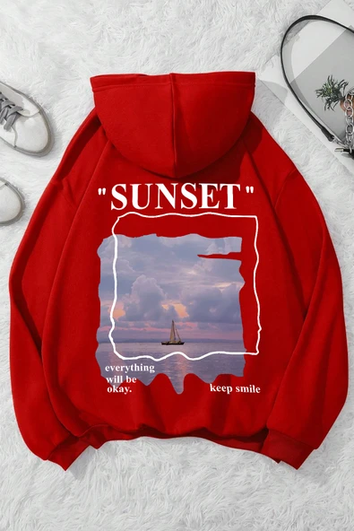 Unisex Sunset Baskılı Sweatshirt