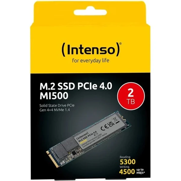 2TB Intenso MI500 Gen.4x4 NVMe 1.4 5300MB-4500MB/s SSD Disk